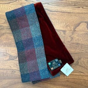 Hanna Hats tweed/velvet scarf